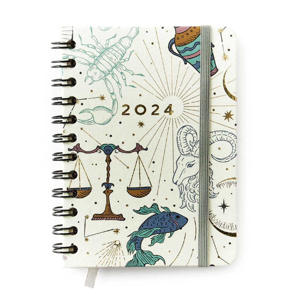 Planner 2025 Semanal Journal Wireo 11,5x16cm Astral Cartas do