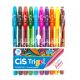 Caneta Gel Cis Trigel 1.0 Fashion Estojo com 10 Cores (CIS) 1
