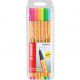 Caneta Point 88 Kit Com 6 Cores Neon (Stabilo) 1