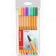 Caneta Point 88 Kit Com 8 Cores Pasteis (Stabilo) 1