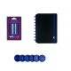 Discos + Elásticos para Caderno Inteligente - Azul Royal (CI) 1