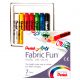 Giz Pastel Seco para Tecido 7 Cores Arts Fabric Fun (Pentel) 1