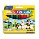 Big Giz de Cera Redondo 12 Cores (Acrilex) 1