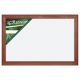 Quadro Branco Moldura Madeira Mogno (Souza) 1