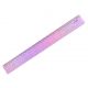 Regua Plastica Newline Holográfica Glitter Lilás 30cm (Waleu) 1