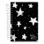 Agenda Diária Black on White Espiral 10,5x15cm (Kit) Capa:Estrelas 1