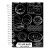 Agenda Diária Black on White Espiral 10,5x15cm (Kit) Capa:Postais 1