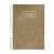Agenda Diária Executiva Aço Escovado Espiral 14x20cm (Kit) Cor:Bronze 1