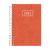 Agenda Diária Executiva Aço Escovado Espiral 14x20cm (Kit) Cor:Coral 1