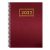 Agenda Diária Executiva Aço Escovado Espiral 14x20cm (Kit) Cor:Vermelho 1