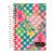Agenda Diária Fashion World Espiral 10x15cm (Kit) Capa:Fundo Xadrez Colorido 1