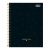 Caderno Colegial 1 Matéria West Village Espiral Capa Dura 80fls (Tilibra) Capa:2023-Fundo Preto com Bolinhas Brancas 1