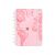 Caderno Inteligente Mapa Mundi Rosa By Gocase (CI) Tamanho:Médio 1