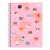 Caderno Universitário 10 Matérias Hug Me Espiral Capa Dura 160fls (Tilibra) Capa:2023-Fundo Rosa 1