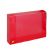 Pasta Plástica Ofício Transparente com Elástico Dorso 5cm (Yes) Cor:Vermelho 1
