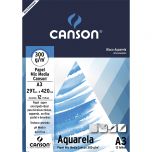 Bloco Aquarela 300g/m2 12 Folhas (Canson) Formato:A3 1