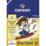 Bloco de Desenho 140g/m2 20 Folhas (Canson) Formato:A3 1