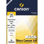Bloco de Desenho 200g/m2 Branco com 20 Folhas (Canson) Formato:A4 1